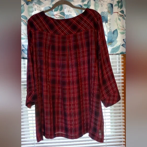 Beautiful J.Jill Plaid Tunic XL - Picture 2 of 6